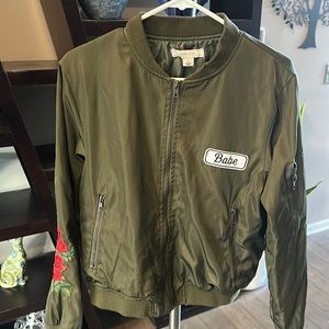 Adam Levine Babe Green Bomber Jacket - Size L